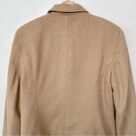 Talbots Womens 12 Pure Camel Hair Brown Short Peacoat Jacket - Picture 8 of 16